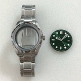 38MM AirKing / explorer watch case 316L stainless steel case sapphire for NH35 NH34 NH36 Nh38 etc movement