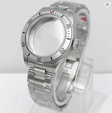 39MM BB58 Watch Case with Oyster Bracelet dome sapphire glass case for NH35NH36ETA2824 movement