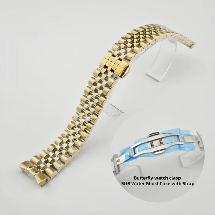 20mm Butter Fly Bracelet For SUBmariner GMT Yach master Explorer Oyster Airking etc DateJust Day Date Oyster Jubilee Gold Black Silver Two Tone