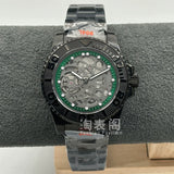 40MM Skeleton Yacht-Master Watch Automatic NH72 hollow movement green luminous sapphire10 Bar