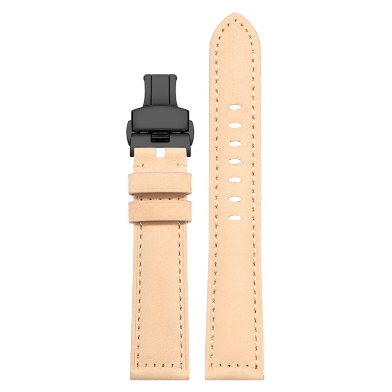 Big wrist extended leather watch strap for Pilot Field Dress Diver 140mm+90MM Fat Wrist Band 20mm 22 24mm