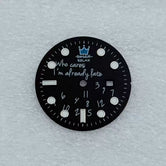 NH05 dial diameter 24.5mm green luminous who Cares Im already late with crown lady  dial