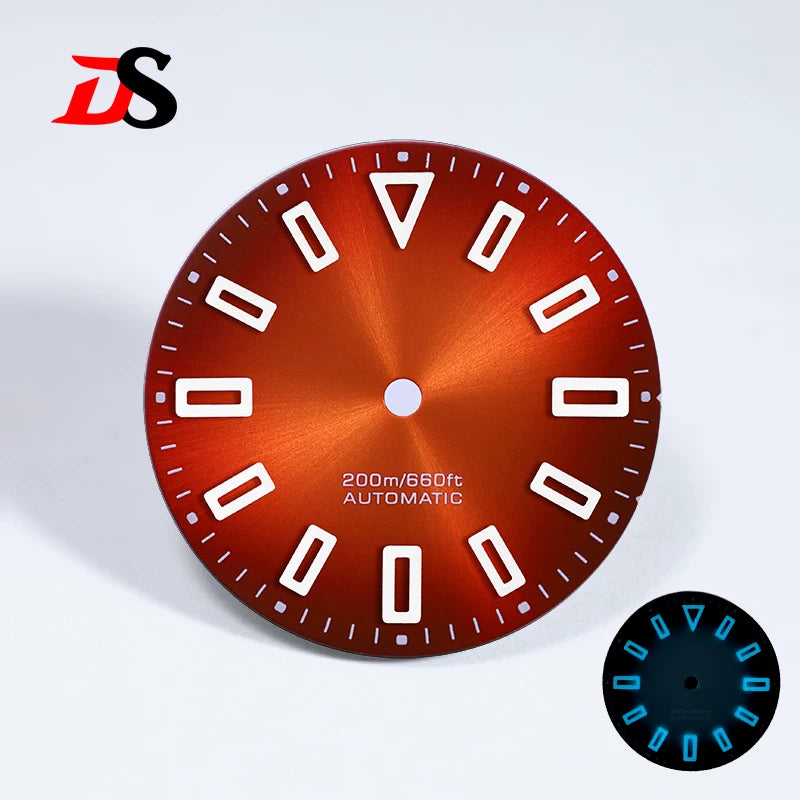 Premium Watch Dial Sunburst No date window 28.5mm hollow marker 60C luminous modification for NH35 / Miyota T9015/ ETA2824 PT5000