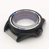 42MM Pvd Black Submariner Watch case Diver Mod Accessary Double Domed sapphire for NH35 34 36 38 etc 10Bar