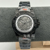 40MM Skeleton Yacht-Master Watch Automatic NH72 hollow movement green luminous sapphire10 Bar