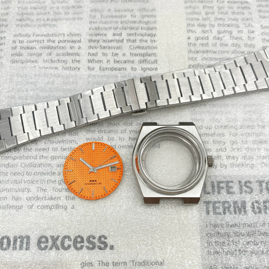 PRX Super Player Watch Case +Dial Hands 40mm NH35 Movement Sapphire GlassBack 5ATM fit 31.8mm Dial
