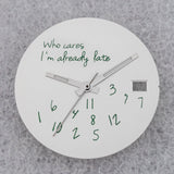 NO Date Window Dial Who Cares I'm Already Late for NH35 movement 28.5mm Green Lume Hands