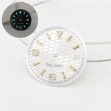 31mm / 29mm Land-Dweller Dial honey comb texture for Nh35 movement green luminous with hands