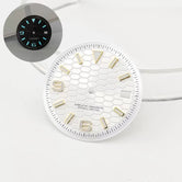 31mm / 29mm Land-Dweller Dial honey comb texture for Nh35 movement green luminous with hands
