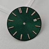 Full Sterile 31.8mm Waffle Dial green luminous dial for NH35 mechanical movement PRX Royal Oak AP etc