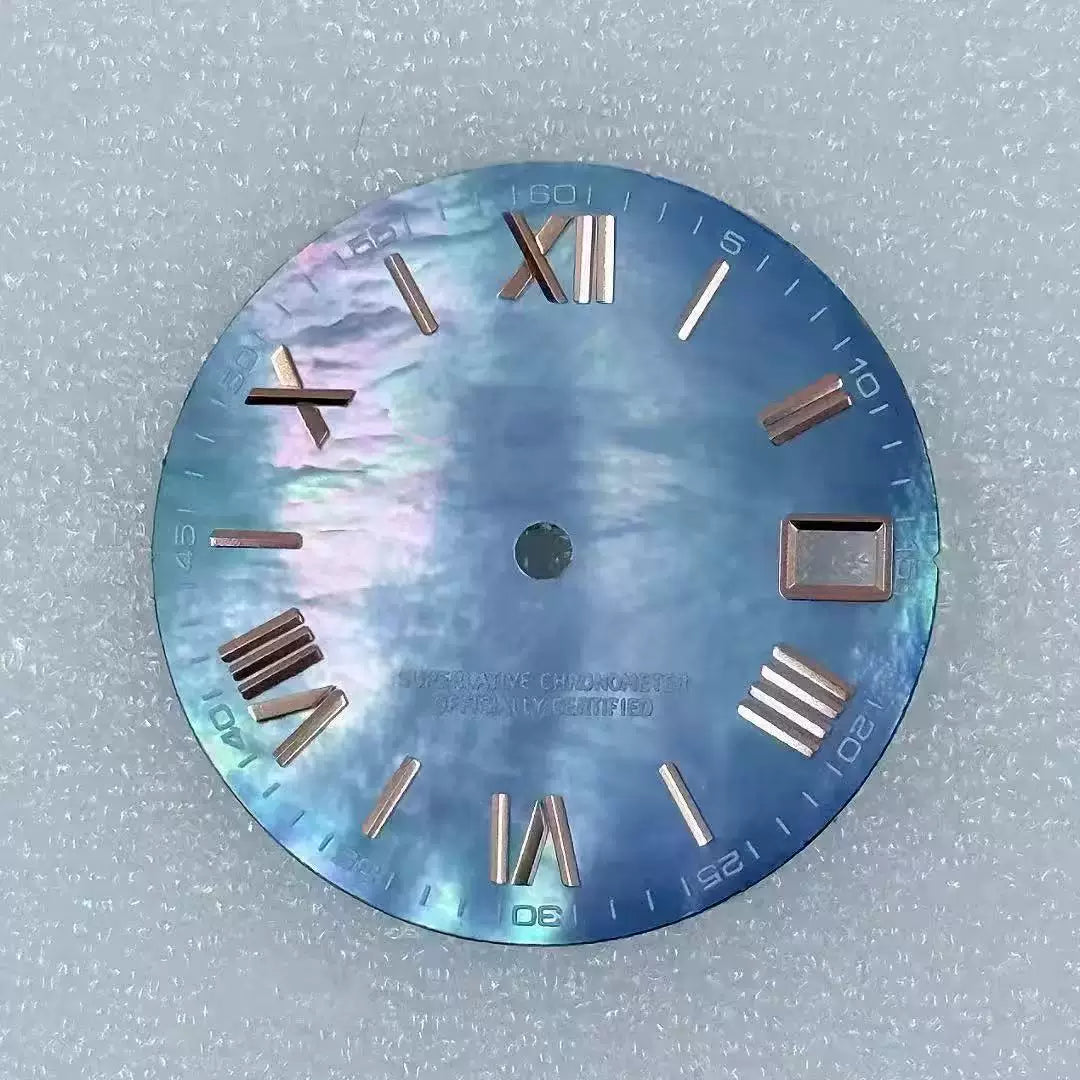 MOP Dial Mother of Pearl Roman Number Marker Modified Accessories 28.5mm for NH35 Movement