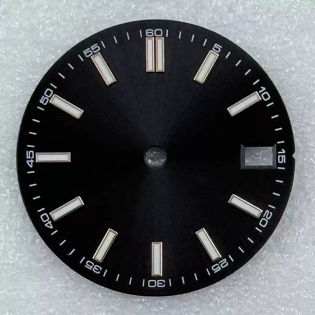 28.5mm double nail Dial with number minute mark Green luminous for NH35 movement