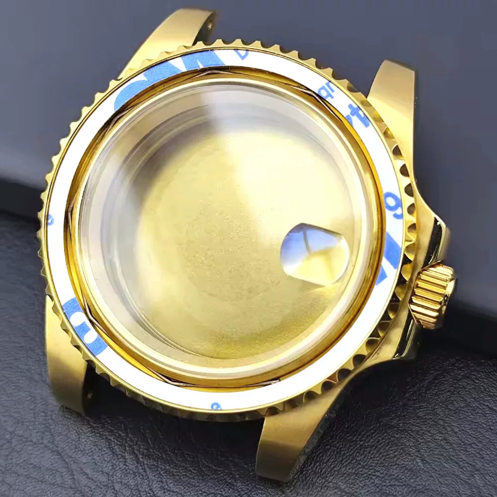 Bidirectional rotating bezel Watch Case 40.5MM Submariner / GMT Yacht sapphire glass two-way rotating  for NH34/NH35/NH36 38