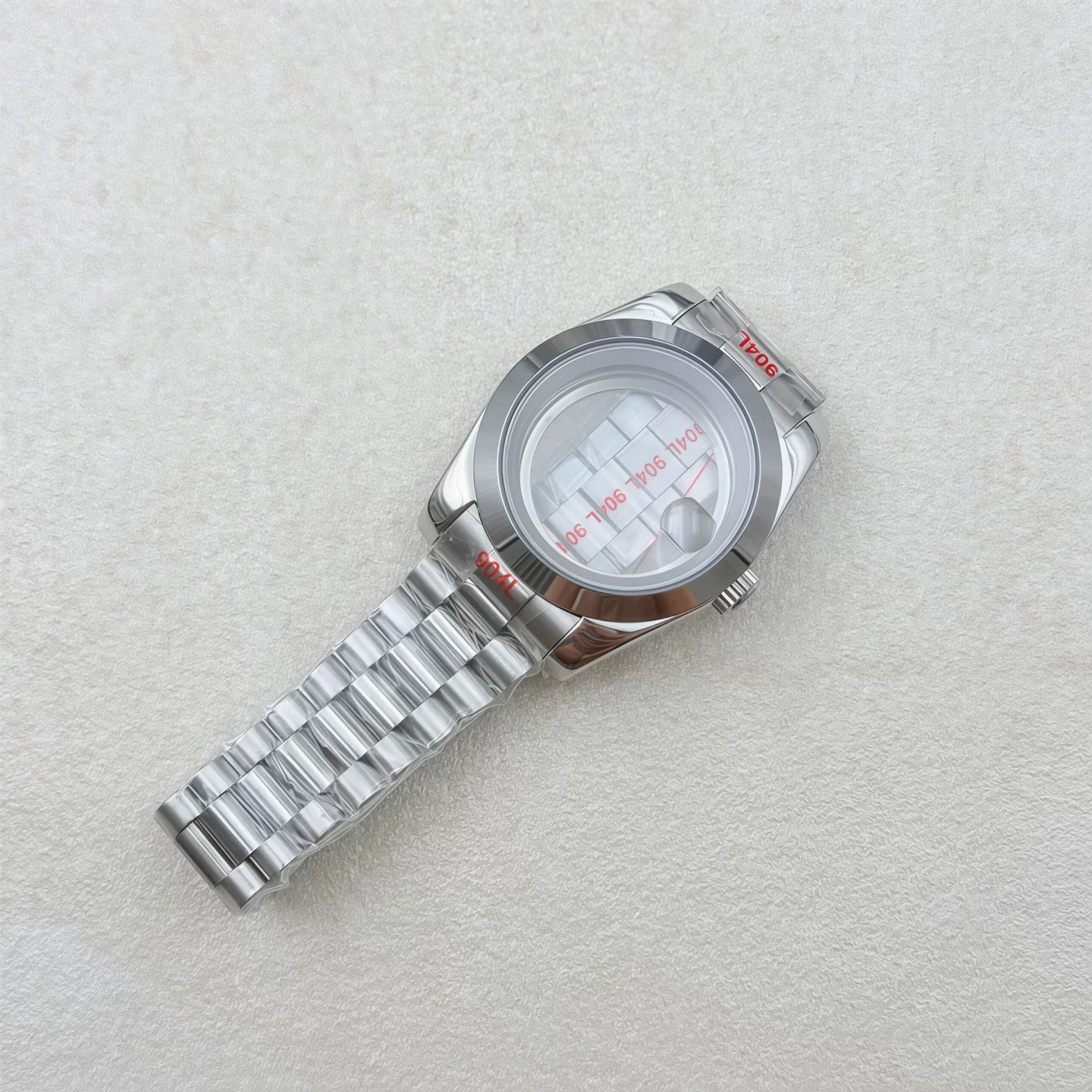 36MM/39MM Datejust Watch Case With Presidential Strap Set Sapphire Glass for NH35/NH36,34 38 etc Movement 10ATM