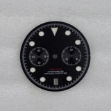 32.5mm Speedmaster VK64 Dial for quartz movement green luminous 2 eyes