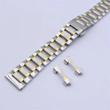 316L Solid Stainless Steel Bracelet Butterfly Buckle Flat End Blue Gold Silver Black Rose Gold+ Curved End link