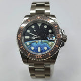 40mm NH35 SUBMARINER  Diver with earth dial 10bar Sapphire Automatic Full Lume