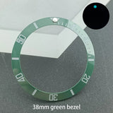 Submariner Bezel Replacement Accessories 38mm * 30.6mm Ceramic Tilt Bezel Suitable for 40.5mm Bezel