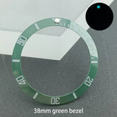 Submariner Bezel Replacement Accessories 38mm * 30.6mm Ceramic Tilt Bezel Suitable for 40.5mm Bezel