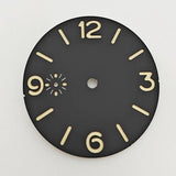 38.8MM ETA6497 pilot dial green luminous for ETA6497/ST3600 manual movement