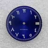 New Middle East Arabic digital dial 28.5MM green luminous watch dial fit NH35/NH36 movement