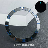 Submariner Bezel Replacement Accessories 38mm * 30.6mm Ceramic Tilt Bezel Suitable for 40.5mm Bezel