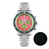 San Martin Watch Automatic Chronograph SN0118JS Sapphire Luminous Men's Watch 20Bar