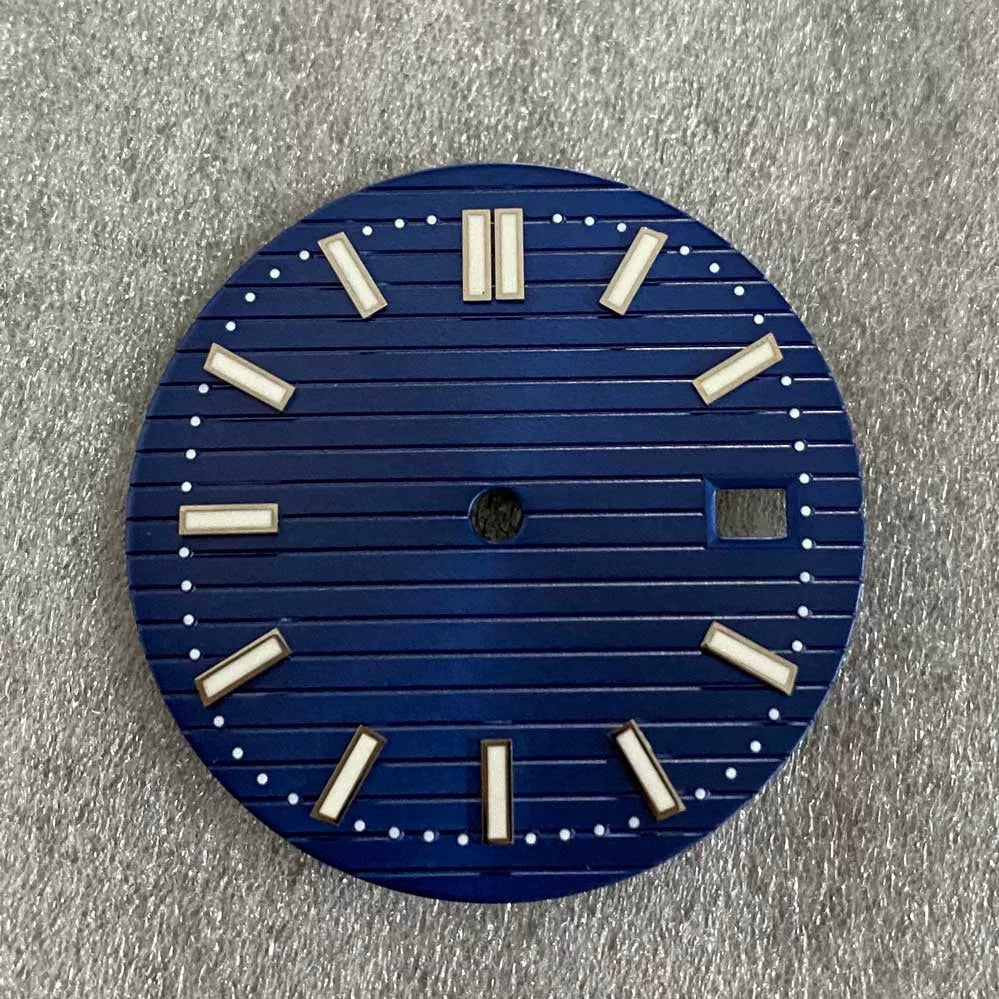 30.5mm Nautilus Dial NH35 green luminous strip nail  3 Crown Only