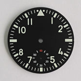 39mm Dial For 6497 6498 substitute large pilot dial Sterile green luminous