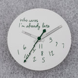 NO Date Window Dial Who Cares I'm Already Late for NH35 movement 28.5mm Green Lume Hands