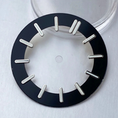29MM skeleton watch dial Transparent fits NH35 NH38 NH70 NH71 NH72 green luminous nails