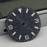 28.5mm Starry Dial with markers Night Sky Watch Dial for NH35 NH36 NH38etc Lumunious Marker