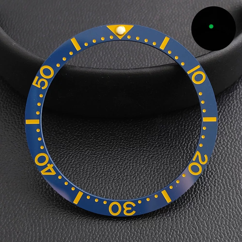 Watch bezel accessories 33.7mm * 27.5mm ceramic ring flat bottom bezel watch replacement accessories Skx13