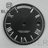 29MM Miyota 8285 Dial Roman numeral Sunburst dual calendar scale dial modified