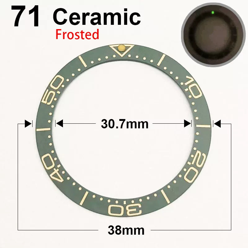 Ceramic Bezel For 42MM Seamaster Case diameter 38mm * 30.7mm