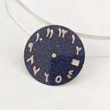 NH35 Starry dial enamel surface blue gold sand NH36/4R35 mechanical watch watch accessories size 28.5mm