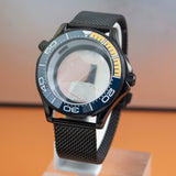 Black Seamaster 300 Case 41mm Sapphire for NH35/NH36 10ATM