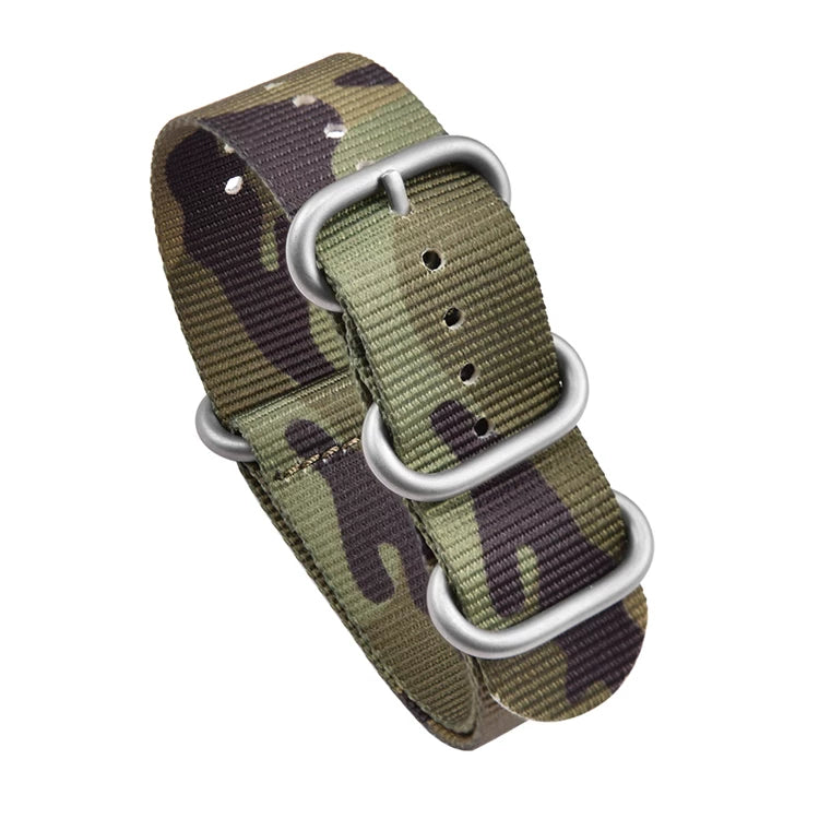 NATO Camouflage Nylon Watch strap Canvas Outdoor Sports Replacement band 20 | 22mm Military