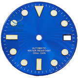 28.5MM Submariner Dial sunburst Blue luminous NH35 NH34 ETA2824 PT5000 Miyota8215 ST2130