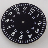 33.5MM Sterile Pilot Dial for TMI NH35 Green luminous Date Window Green BLue Black Vintage Style