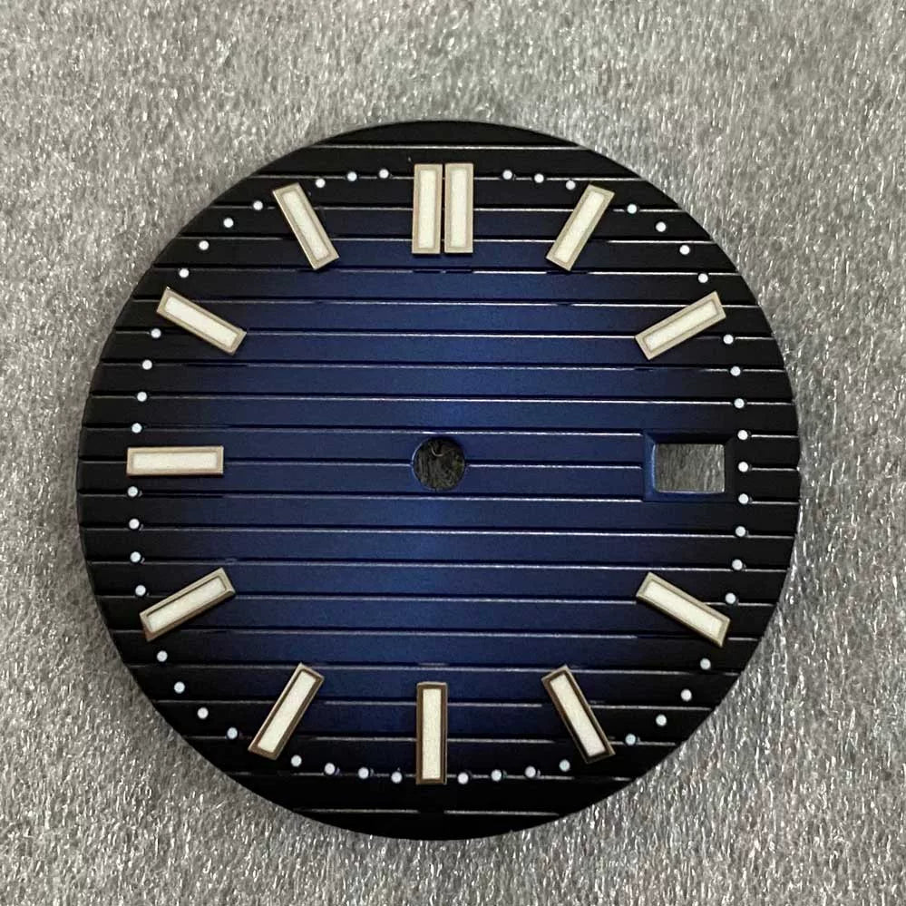 30.5mm Nautilus Dial NH35 green luminous strip nail  3 Crown Only