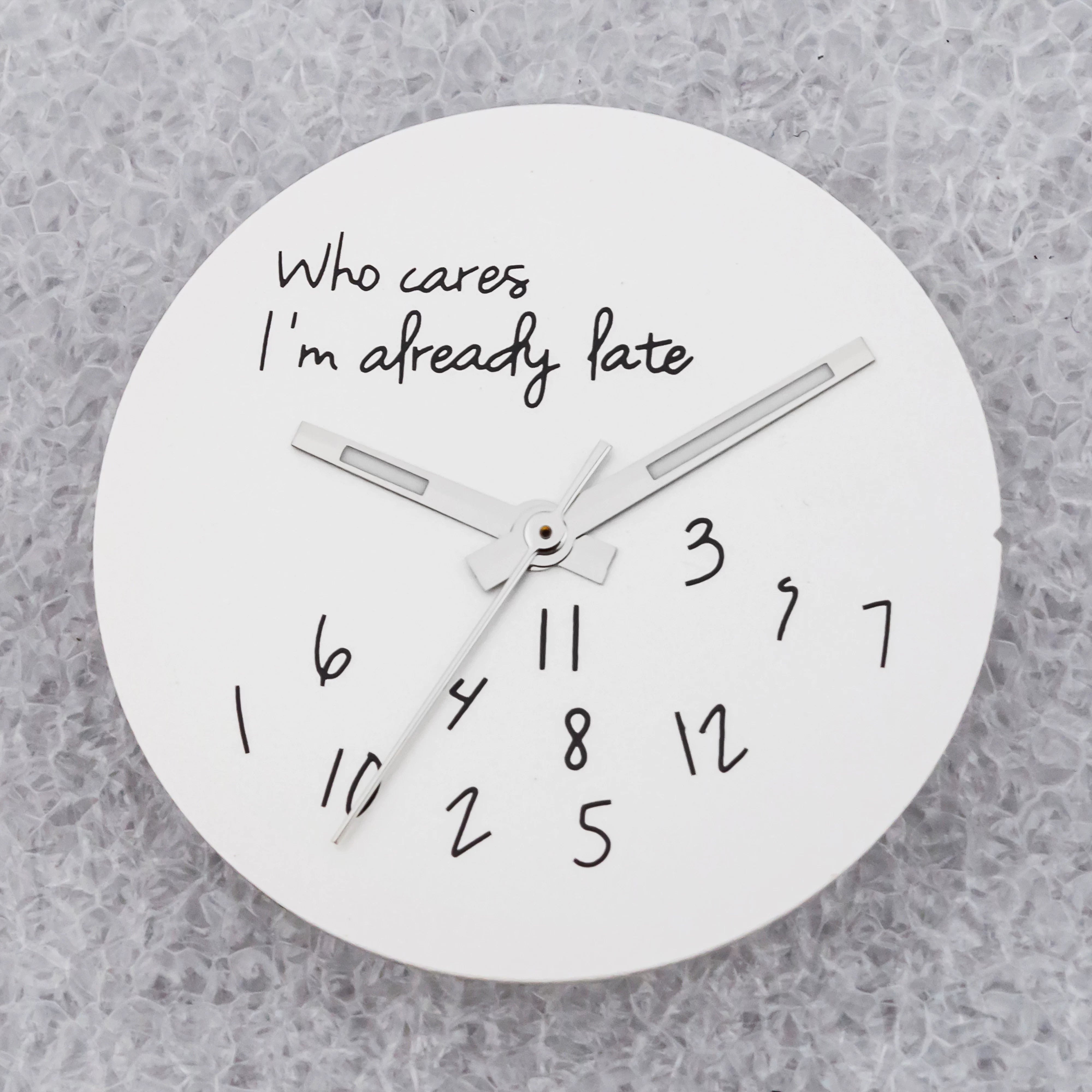 NO Date Window Dial Who Cares I'm Already Late for NH35 movement 28.5mm Green Lume Hands
