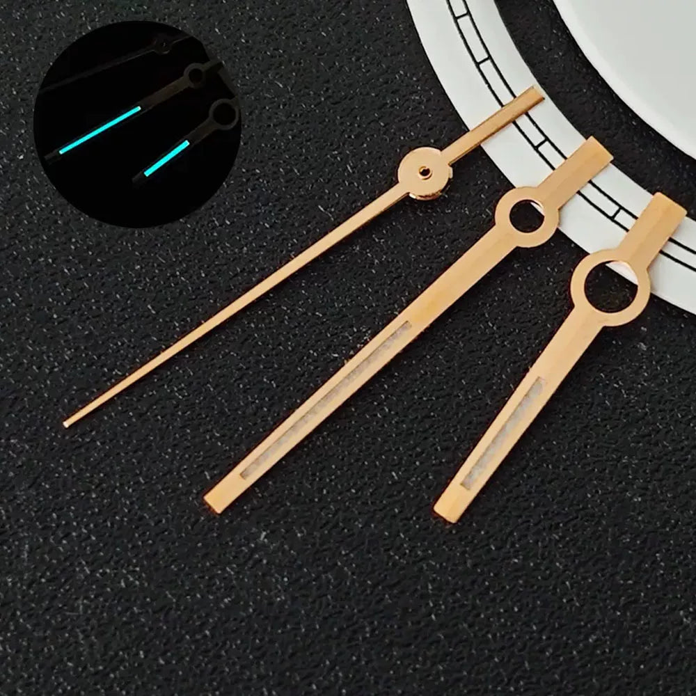 Miyota 8285 Watch hands 8215 hands no lume/ blue luminous 7mmx11.4x12mm for 29MM Dial