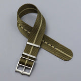 NATO Canvas Nylon Strap 20/22mm  PVD Bronze Color Buckle For Pilot Diver