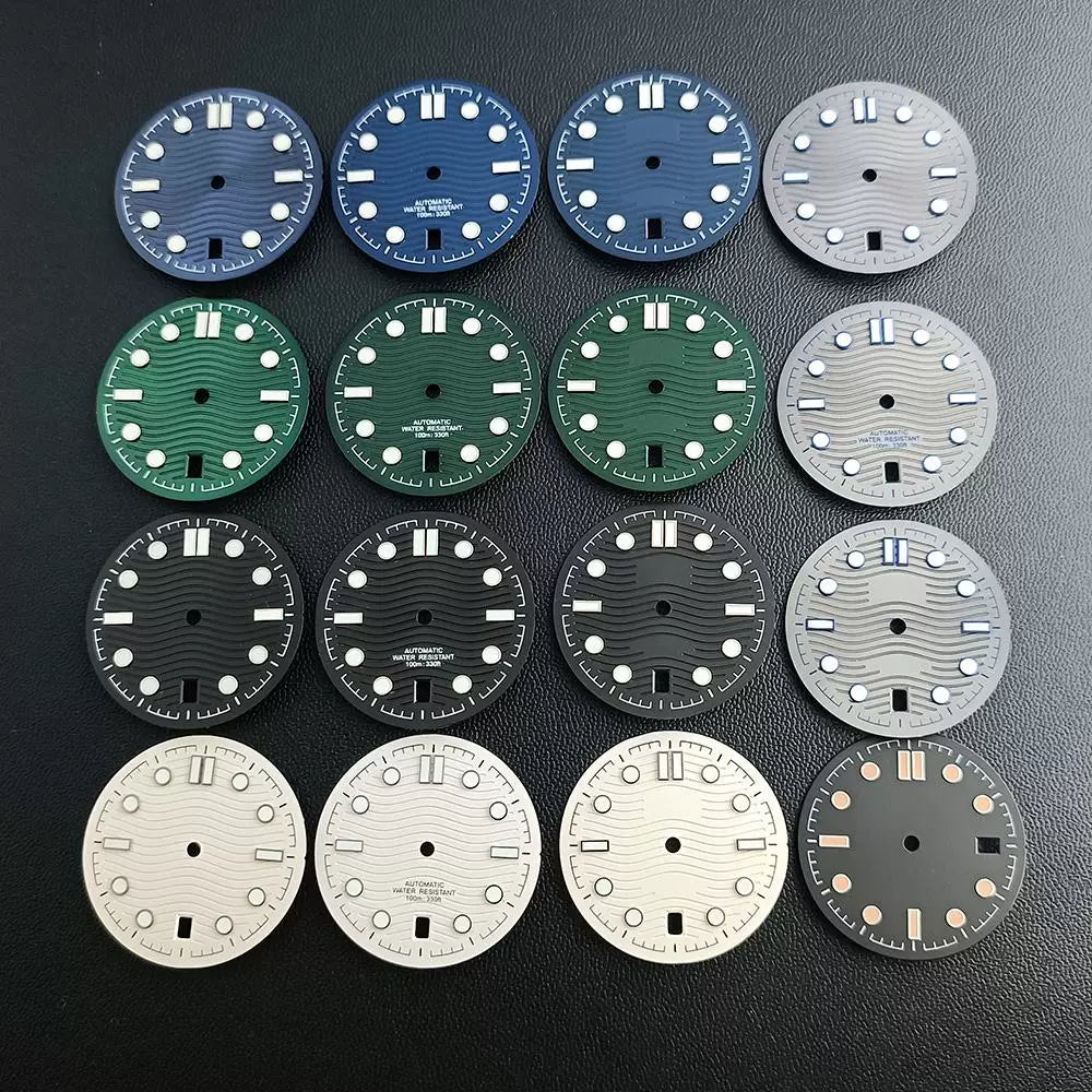 31.8mm Seamaster 300 Green luminous dial fits NH35/NH36 movements custom logos