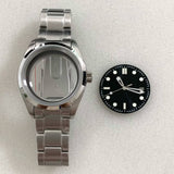 38MM AirKing / explorer watch case 316L stainless steel case sapphire for NH35 NH34 NH36 Nh38 etc movement
