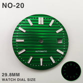 29.8MM Nautilus Dial for Miyota 8215 ETA 2836 2813 green luminous watch part