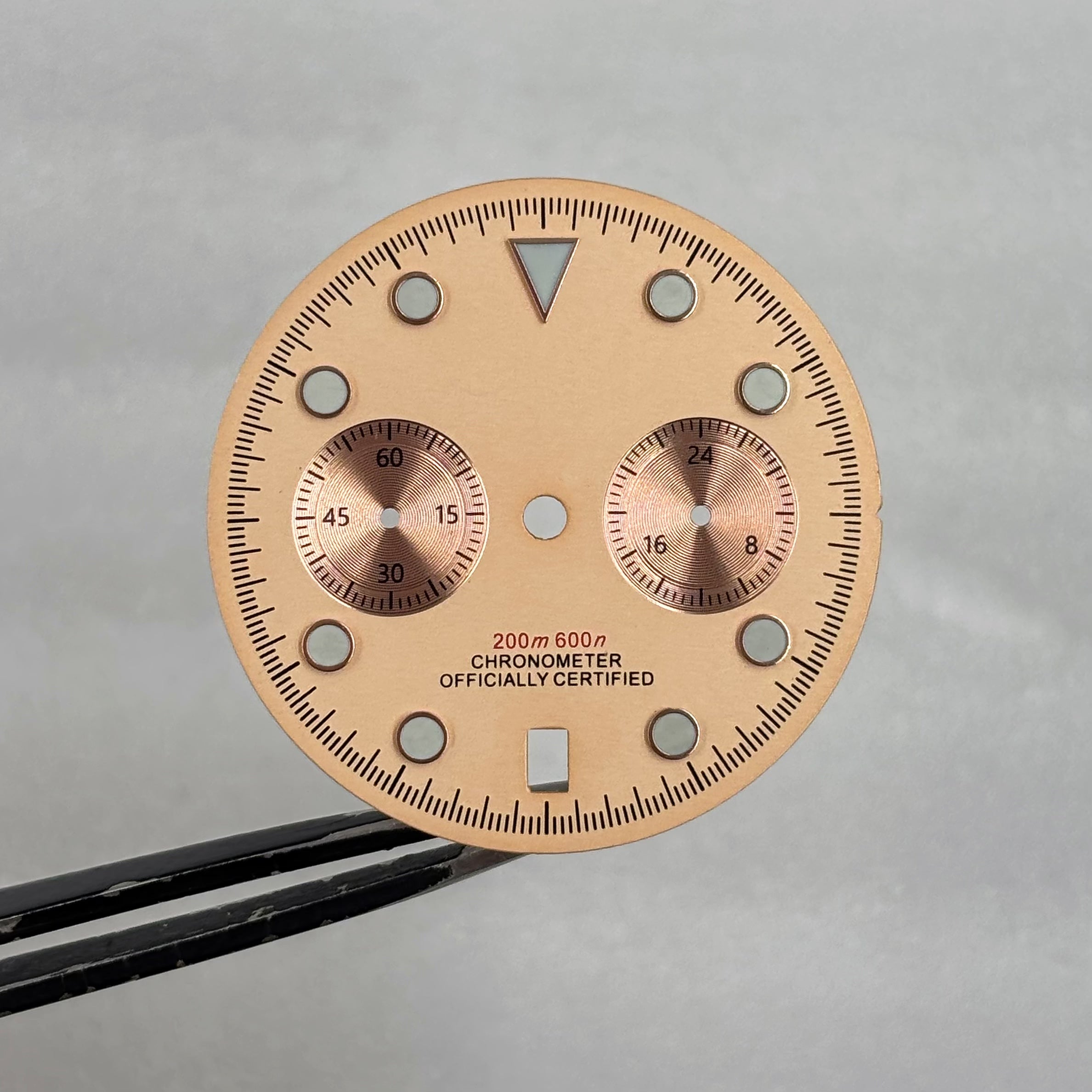 32.5mm Speedmaster VK64 Dial for quartz movement green luminous 2 eyes