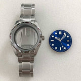 38MM AirKing / explorer watch case 316L stainless steel case sapphire for NH35 NH34 NH36 Nh38 etc movement