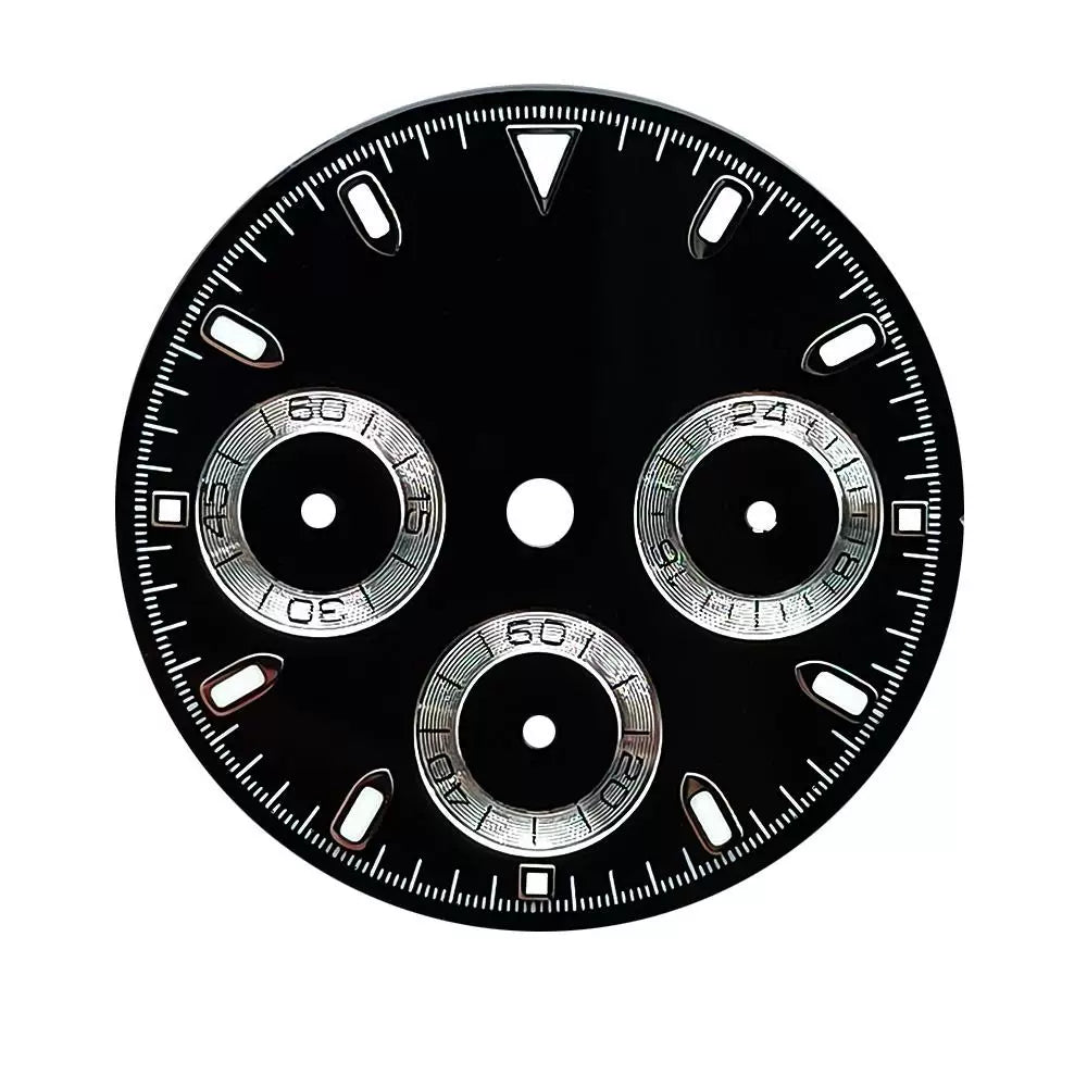 29Mm VK63 Dial luminous suitable for multi-function quartz movement Chronograph and supports customized logo.
